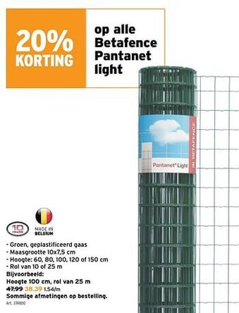 GAMMA Betafence pantanet light aanbieding