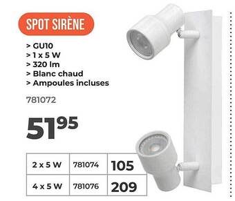 Mr Bricolage Spot sirène aanbieding