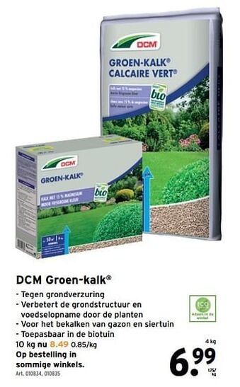GAMMA DCM groen-kalk 4kg aanbieding