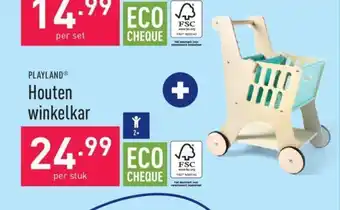 ALDI Playland Houten winkelkar per stuk aanbieding