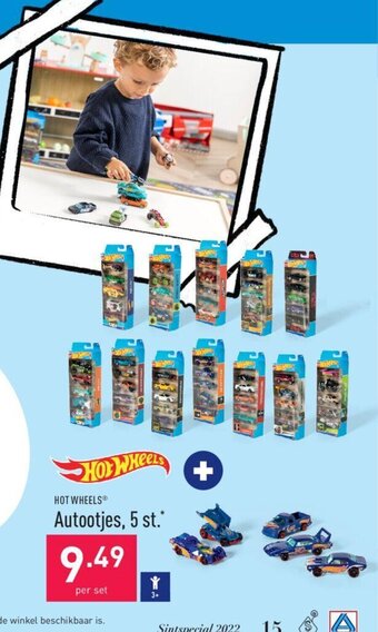 ALDI Hot Wheels Autootjes, 5 st. per set aanbieding