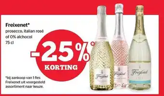 Spar Freixenet prosecco, italian rosé of 0% alchocol aanbieding