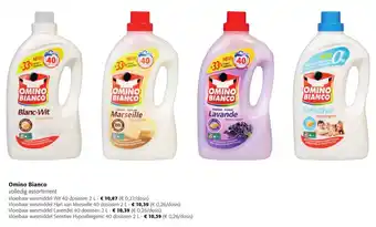 Colruyt Omino Bianco vloeibaar wasmiddel wit 40 dosissen 2L aanbieding