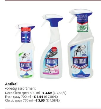 Colruyt Antikal deep clean spray 500ML aanbieding
