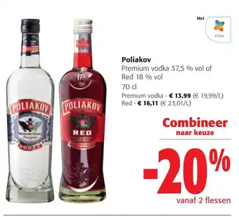 Colruyt Poliakov premium vodka 37.5% vol 70CL aanbieding