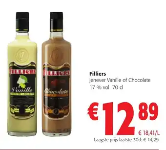 Colruyt Filliers jenever vanille 17% vol 70CL aanbieding