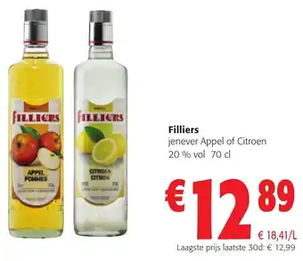 Colruyt Filliers jenever appel 20% vol 70CL aanbieding