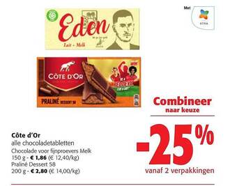 Colruyt Côte d'or chocoladetabletten aanbieding