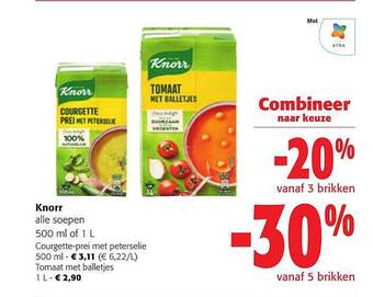 Colruyt Knorr soepen aanbieding