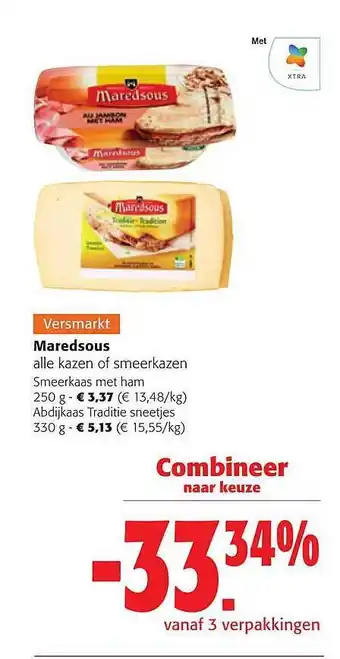 Colruyt Maredsous kazen of smeerkazen aanbieding