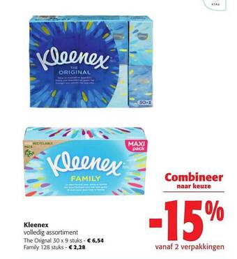 Colruyt Kleenex aanbieding