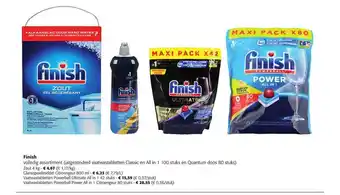 Colruyt Finish glansspoelmiddel, vaatwastabletten aanbieding