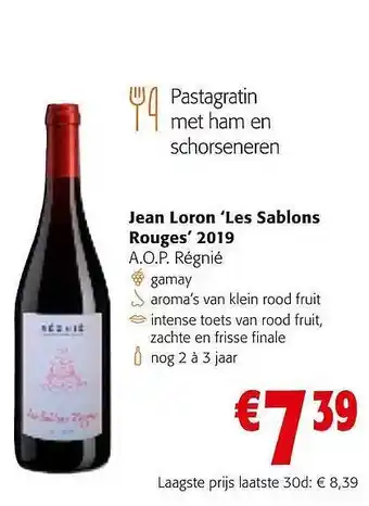 Colruyt Jean loron les sablons rouges aop régnié aanbieding