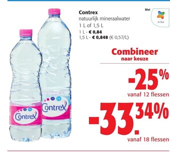 Colruyt Contrex natuurlijk mineraalwater 1L aanbieding