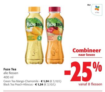 Colruyt Fuze Tea green tea mango-chamomile aanbieding