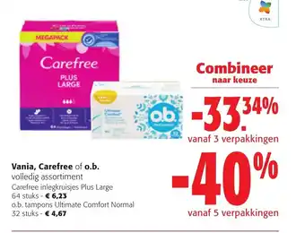 Colruyt Vania carefree inlegkruisjes plus large 64 stuks aanbieding