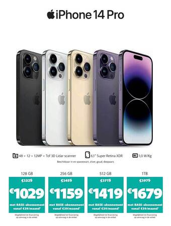 Base Iphone 14 pro aanbieding