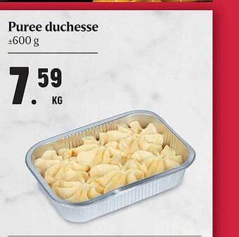Buurtslagers Puree duchesse aanbieding