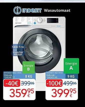 Eldi Indesit wasautomaat aanbieding