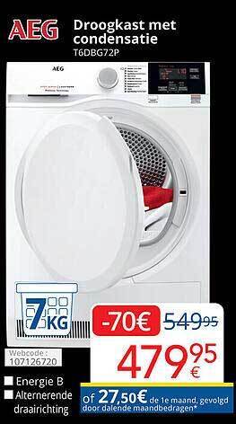 Aeg droogkast met condensatie