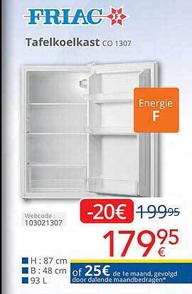 Eldi Friac tafelkoelkast aanbieding