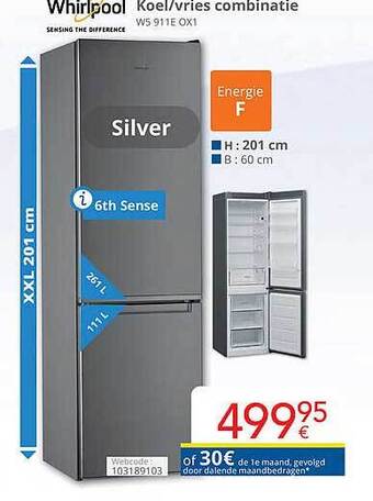 Eldi Whirlpool koel-vries combinatie aanbieding
