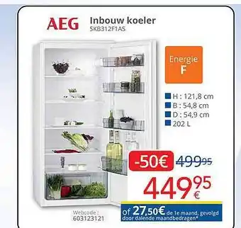 Eldi Aeg inbouw koeler aanbieding