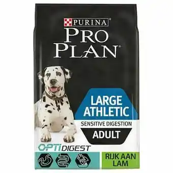 Zooplus 2x14kg Large Athletic Adult Optidigest Lam & Rijst Pro Plan Hondenvoer aanbieding