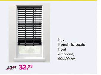 Leen Bakker Fenstr jaloezie hout aanbieding