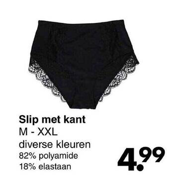 Wibra Slip met kant aanbieding