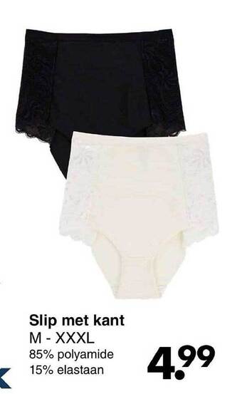 Wibra Slip met kant aanbieding