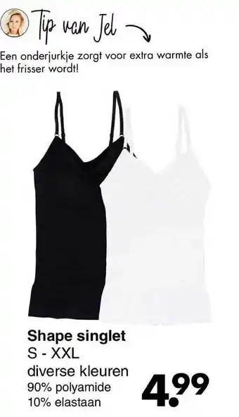 Wibra Shape singlet aanbieding