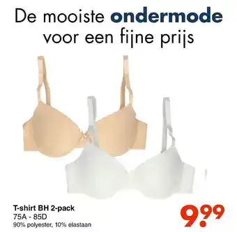 Wibra Tshirt bh 2pack aanbieding