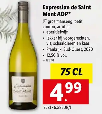 Expression de Saint Mont AOP 75CL nr. 5615702