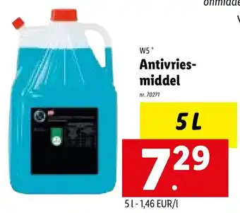 Lidl W5 antivriesmiddel 5L nr. 70271 aanbieding