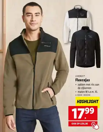 Lidl Livergy fleecejas M t.e.m. XL nr. 404436 aanbieding