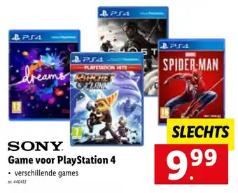 Lidl Sony game voor playstation 4 nr. 440413 aanbieding