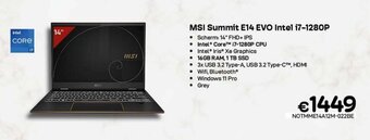 CompuDeals MSI summit E14 EVO intel i7-1280P aanbieding