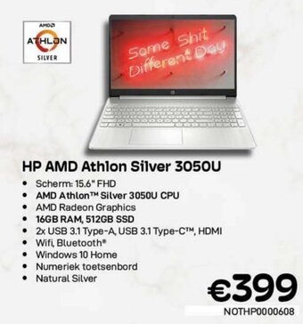 CompuDeals HP AMD athlon silver 3050U aanbieding
