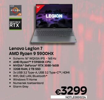 CompuDeals Lenovo Legion 7 AMD Ryzen 9 5900HX aanbieding