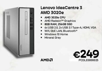 CompuDeals Lenovo IdeaCentre 3 AMD 3020e aanbieding