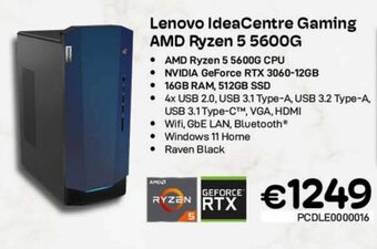 CompuDeals Lenovo IdeaCentre Gaming AMD Ryzen 5 5600G aanbieding