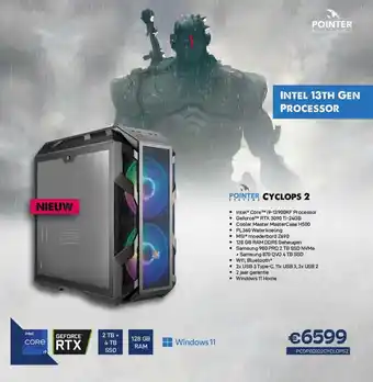 CompuDeals Pointer Cyclops 2 Intel Core i9-13900KF Processor aanbieding