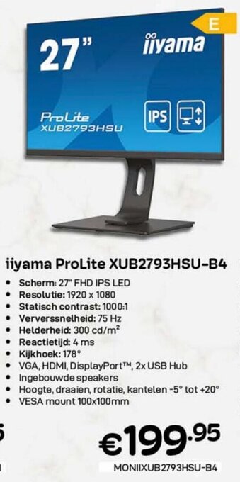 CompuDeals Iiyama ProLite XUB2793HSU-B4 aanbieding