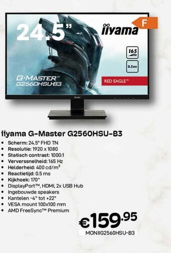CompuDeals Iiyama G-MASTER G2560HSU-B3 aanbieding