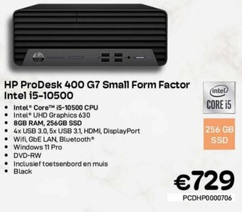 CompuDeals Hp prodesk 400 G7 small form factor intel i5-10500 aanbieding