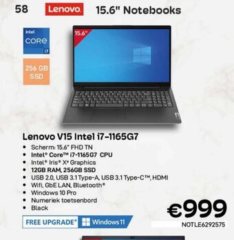 CompuDeals Lenovo V15 intel i7-1165G7 aanbieding