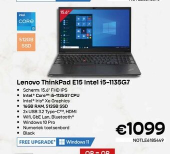 CompuDeals Lenovo thinkpad E15 intel i5-1135G7 aanbieding