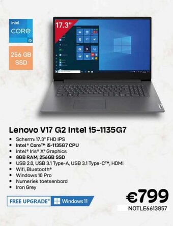CompuDeals Lenovo V17 G2 intel i5-1135G7 aanbieding