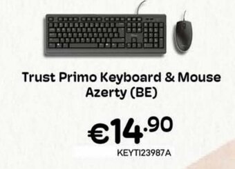 CompuDeals Trust primo keyboard & mouse azerty (BE) aanbieding